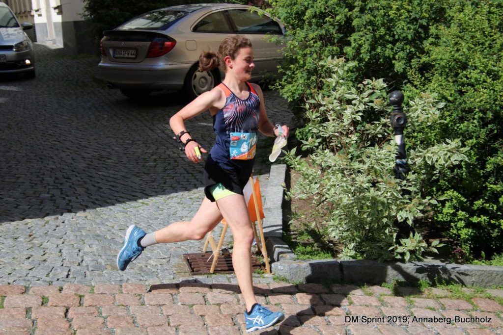 Anna Wartewig im Sprint-OL in Annaberg-Buchholz
